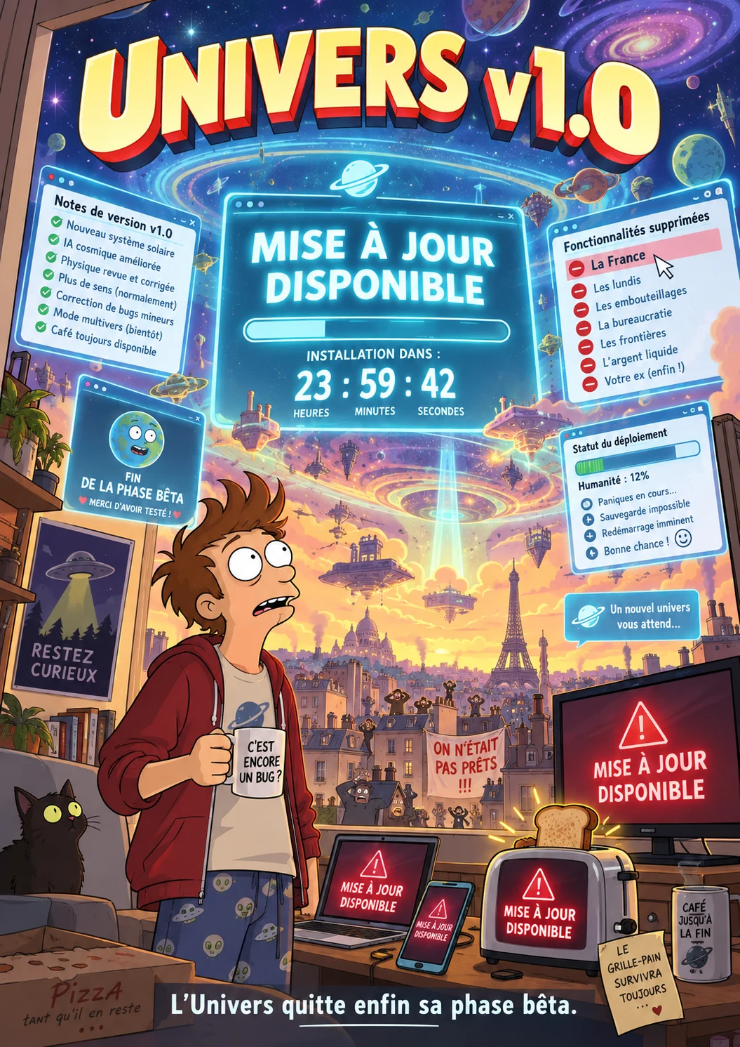 Couverture de Univers v1.0 — Mise à jour disponible